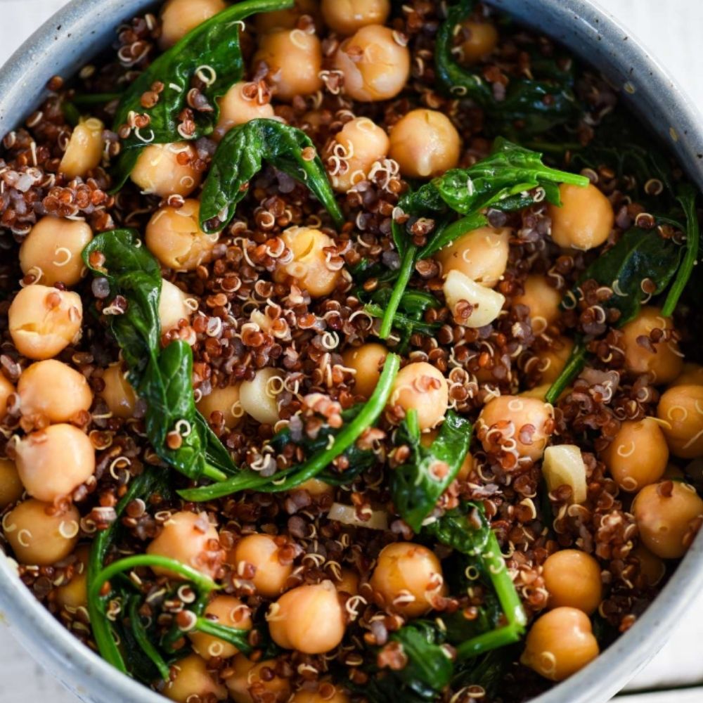 chickpea and quinoa bowl