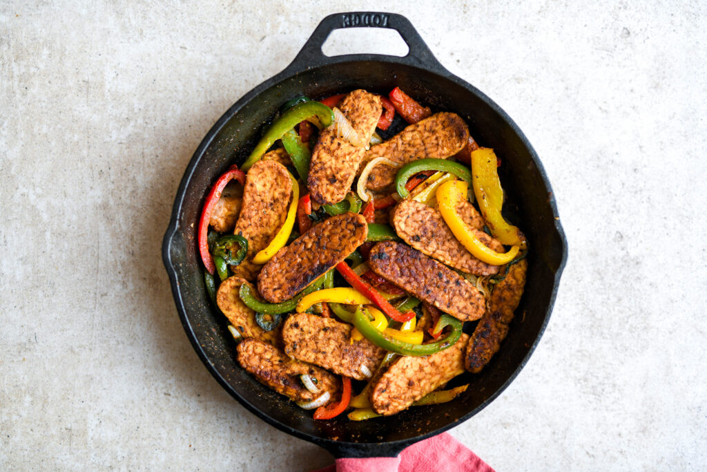 Vegan Mexican Tempeh Fajitas