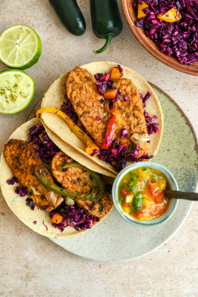 tempeh fajitas tacos